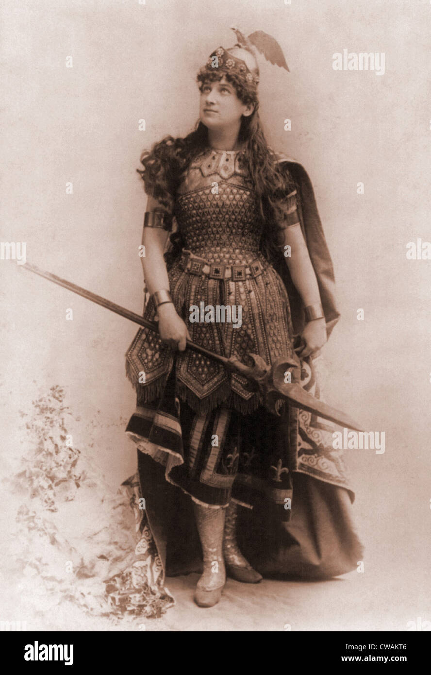 Actress dressed as Wagnerian heroine, Brunhilde. 1898. Stock Photo