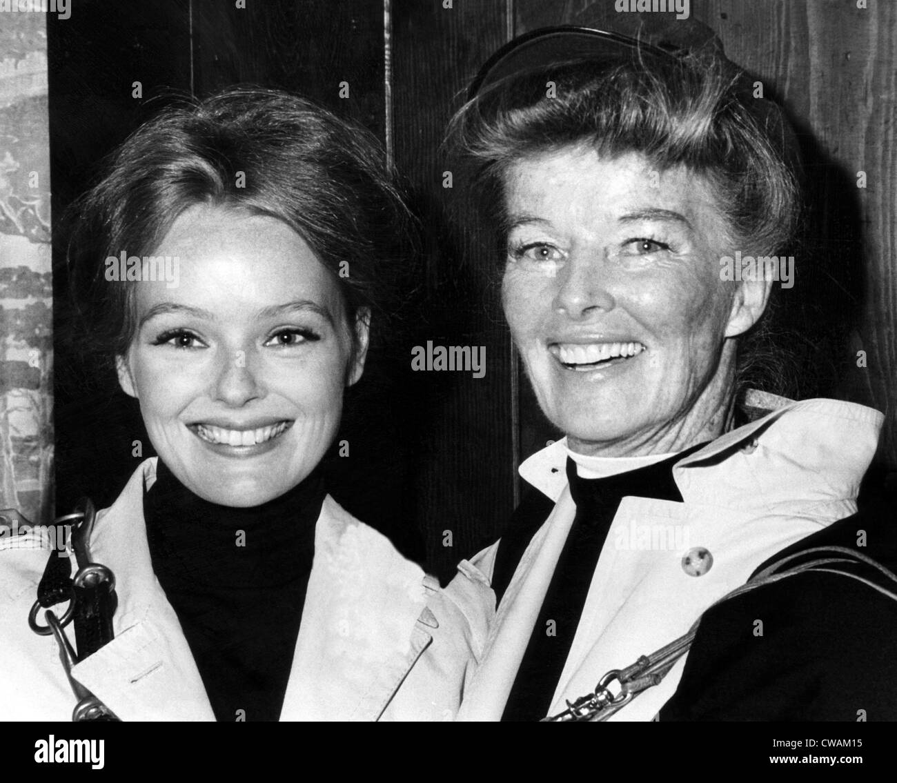 Katharine Houghton and Katharine Hepburn at a press conference, New York, New York, October 1967  Courtesy CSU Archives/Everett Stock Photo