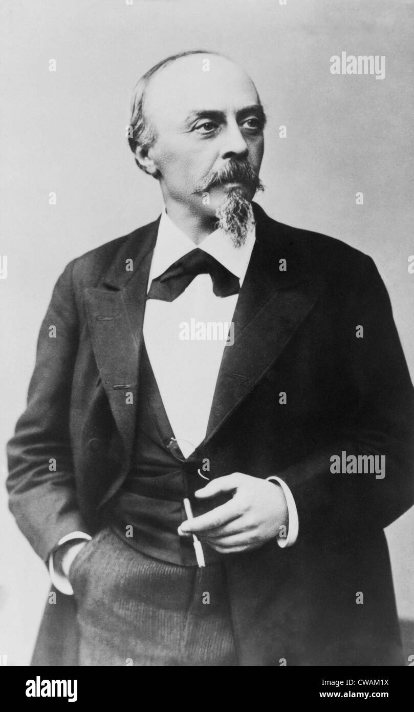 Hans von Bulow (1830-1894) German virtuoso conductor, particularly of Wagner's operas.  He continued his collaboration with Stock Photo