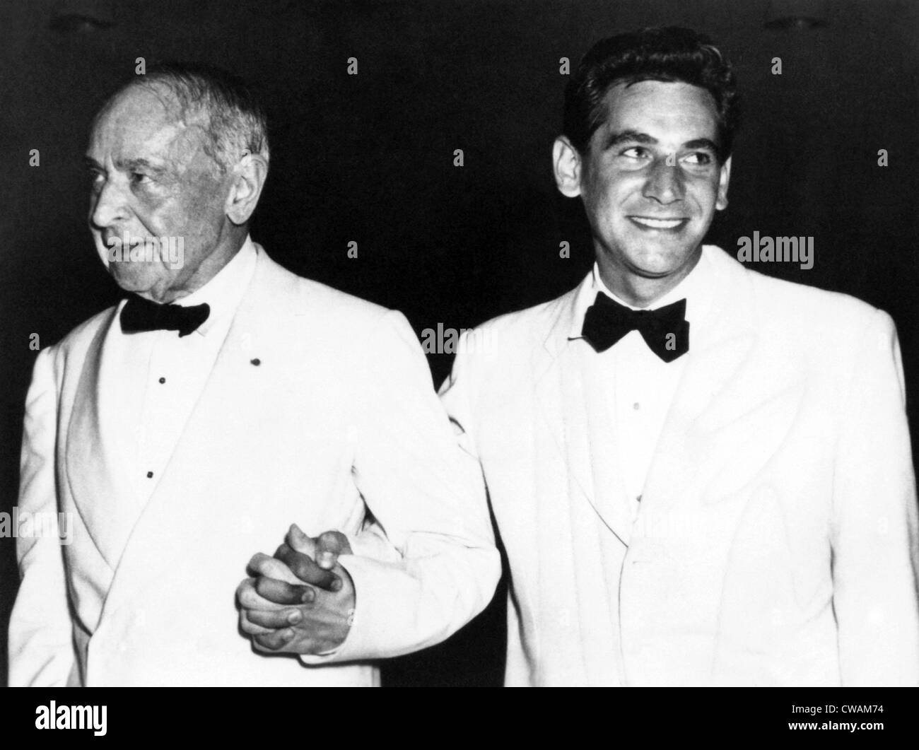 Serge Koussevitzky with his favorite pupil, Leonard Bernstein, circa 1940s. Courtesy: CSU Archives/Everett Collection Stock Photo