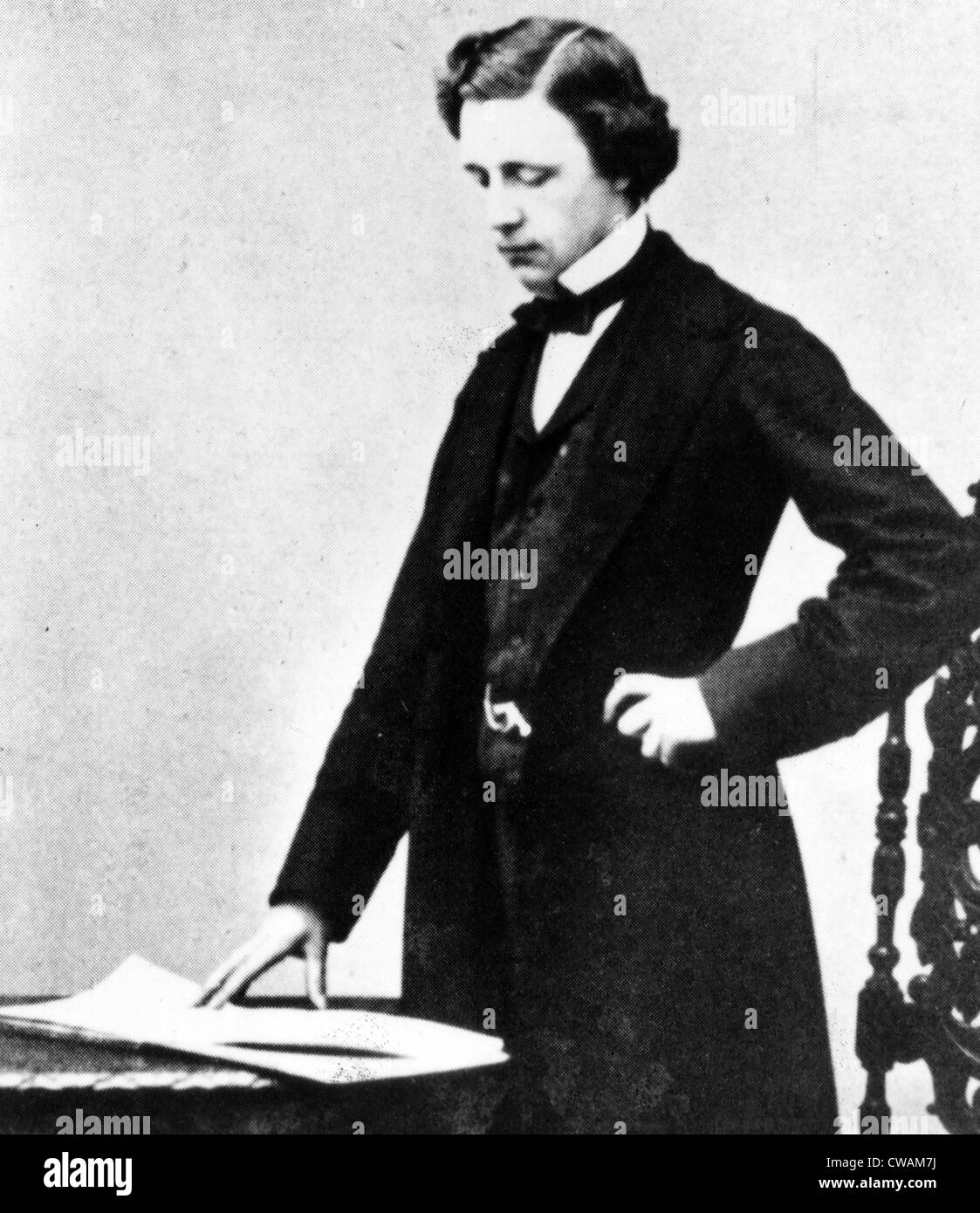 LEWIS CARROLL, (Charles Lutwidge Dogson) at 25. Author of Alice Wonderland, 1857. Courtesy: CSU Archives / Everett Collection Stock Photo