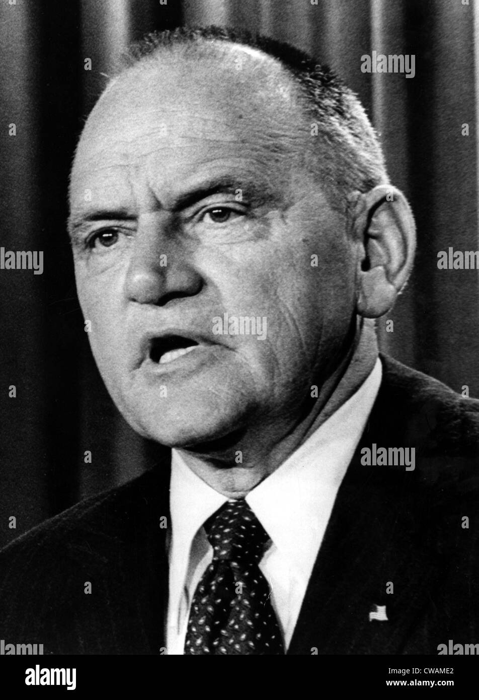 L. Patrick Gray meets with reporters after being appointed F.B.I. Director by President Nixon, May 03, 1972. Washington, D.C.. Stock Photo