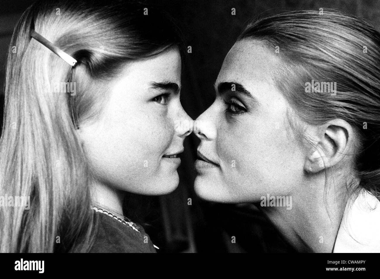 Mariel Hemingway, 14, with her sister Margaux Hemingway in New York, New York. April 2, 1976. Courtesy CSU Archives/Everett Stock Photo