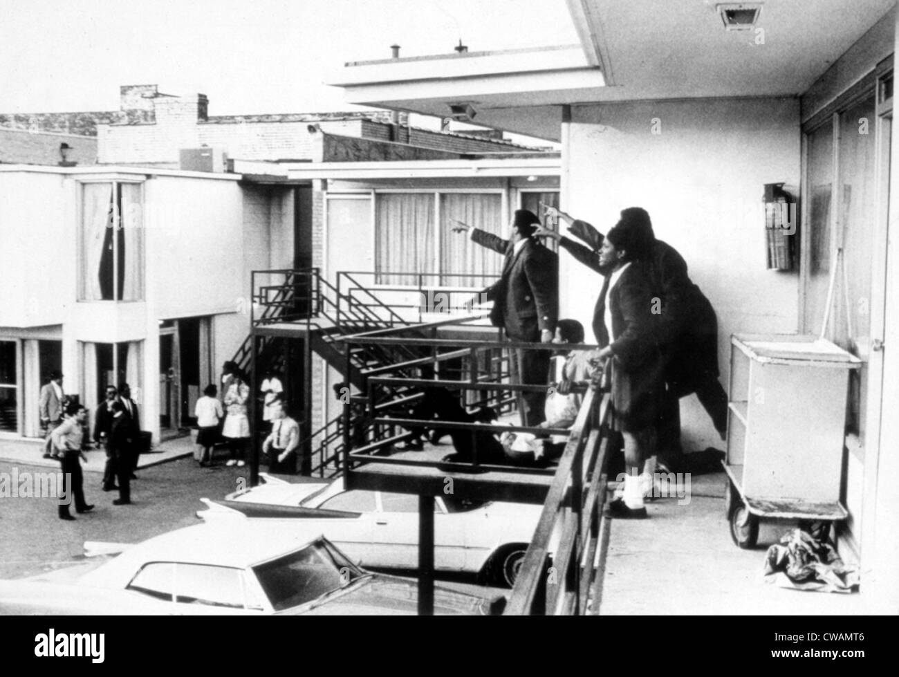 MARTIN LUTHER KING, JR assassination, 1968.. Courtesy: CSU Archives / Everett Collection Stock Photo