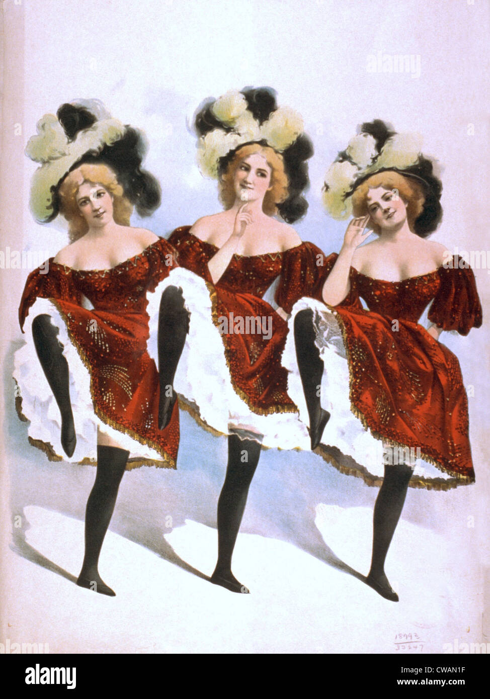 Chorus girls emerged as an important element of popular entertainment