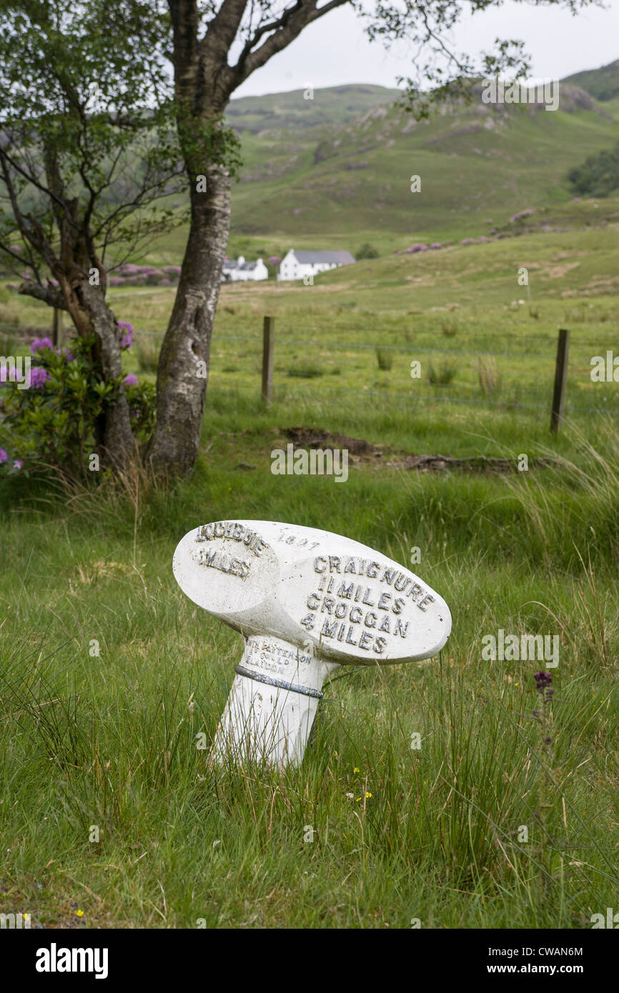 Sign dating from 1897, on Mull, Scotland Stock Photo