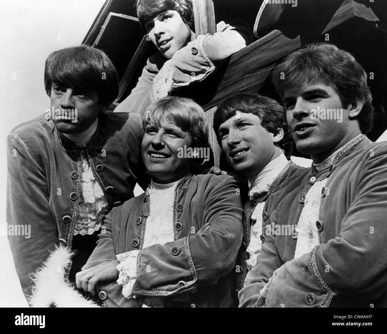 Paul Revere & the Raiders, top: Phil Volk, bottom from left: Mark Lindsay, Paul Revere, Jim Valley, Mike Smith, circa 1967. Stock Photo