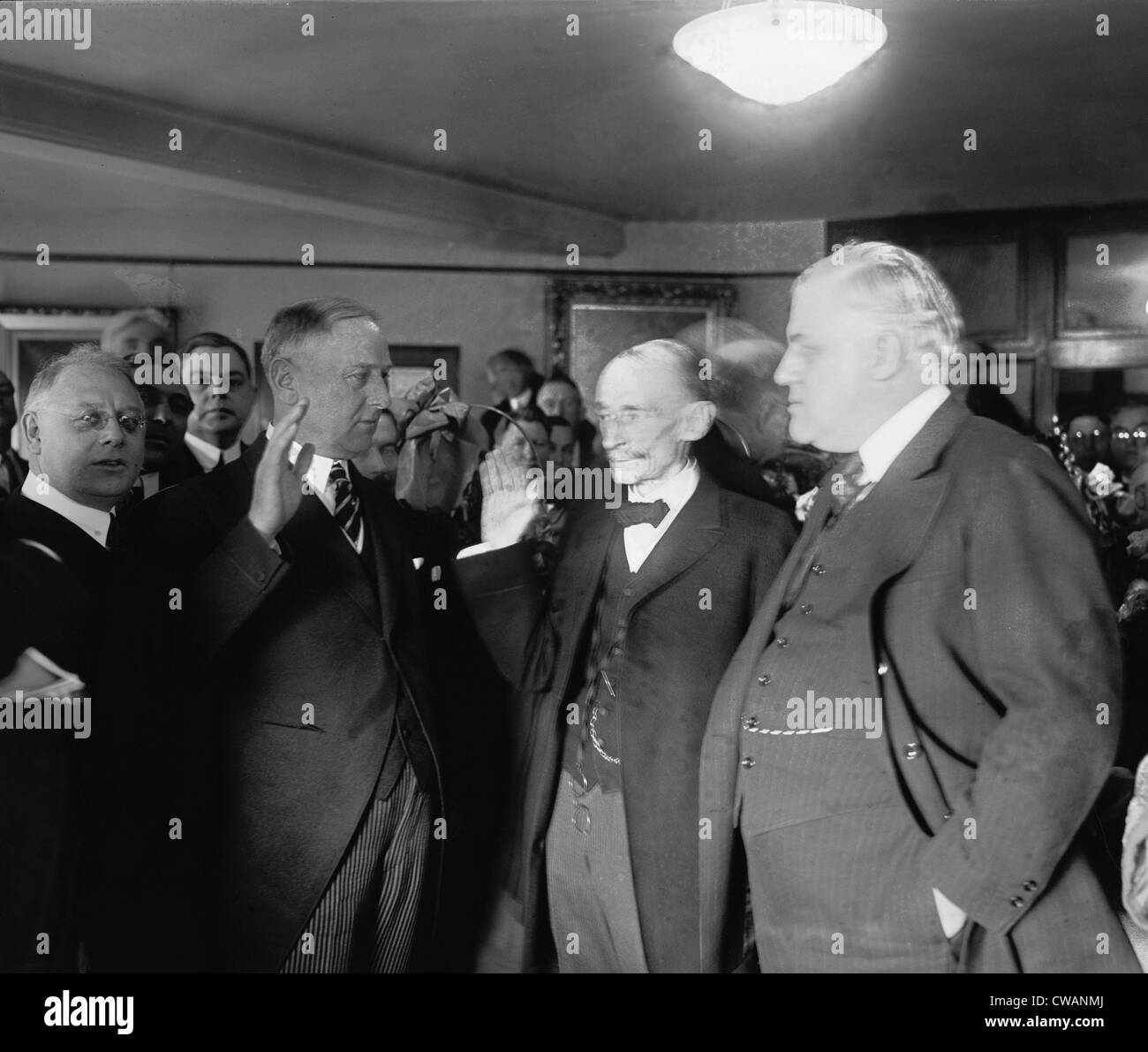Harry M. Daugherty (18601941 ), at left, being sworn in as Attorney