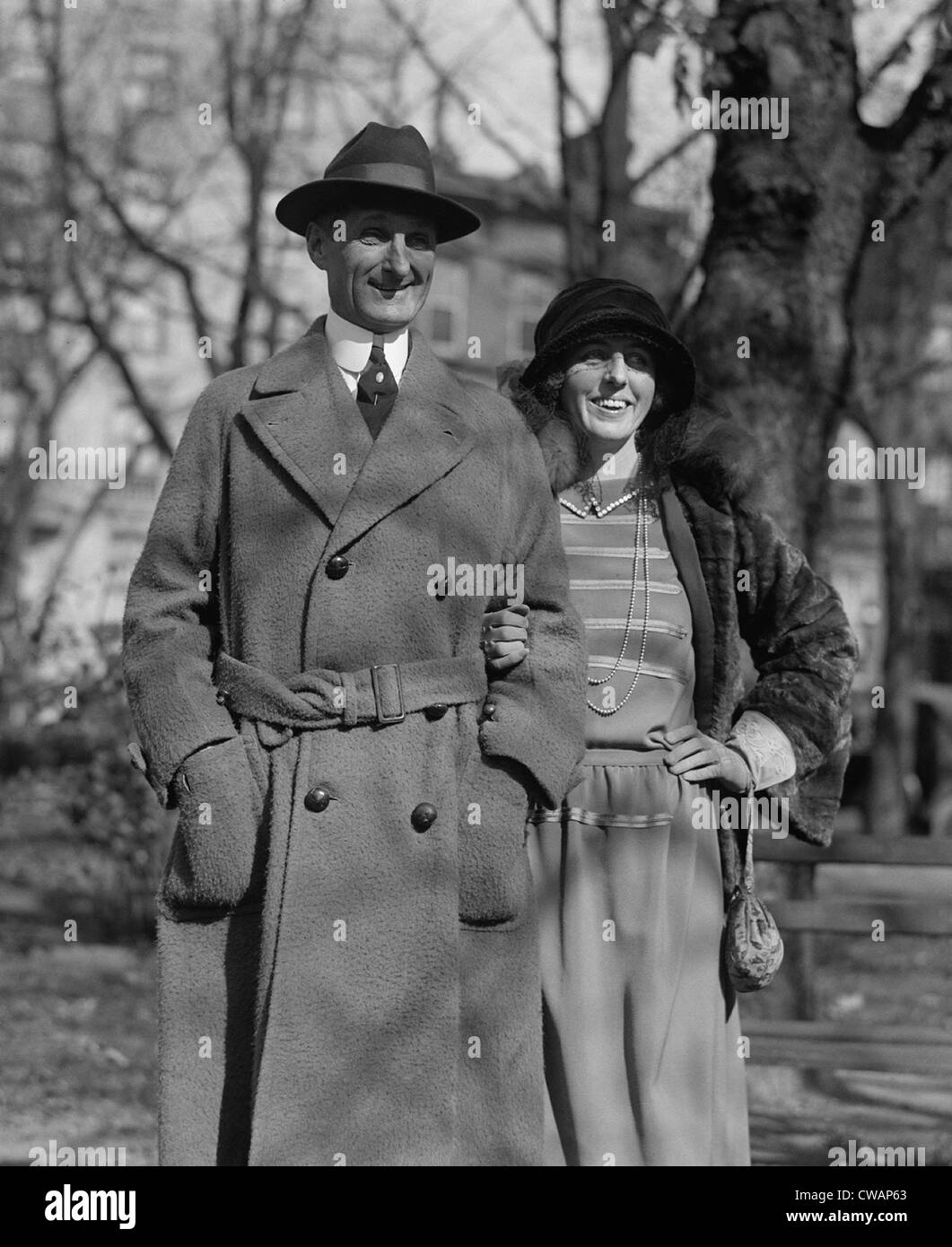 William McAdoo (1863-1941), with his wife, the former Eleanor Wilson, daughter of President Woodrow Wilson, circa 1920s Stock Photo