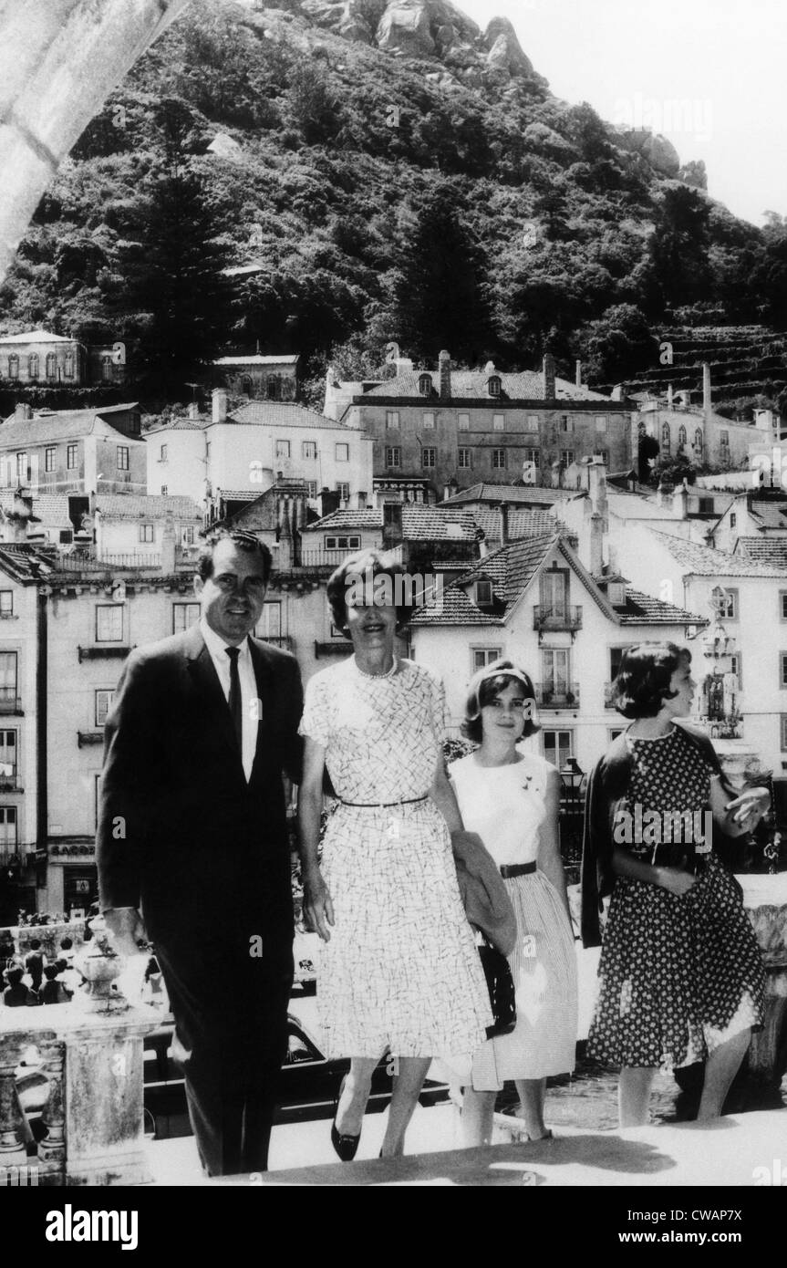 The Nixon family vacationing in Europe former Vice President Richard