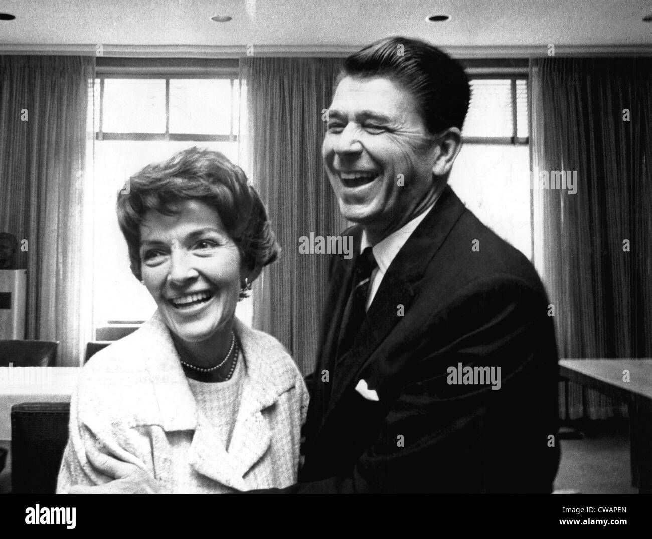 Nancy Reagan, Ronald Reagan at the governor's mansion in Sacramento, California, 5/3/67. Courtesy: CSU Archives / Everett Stock Photo