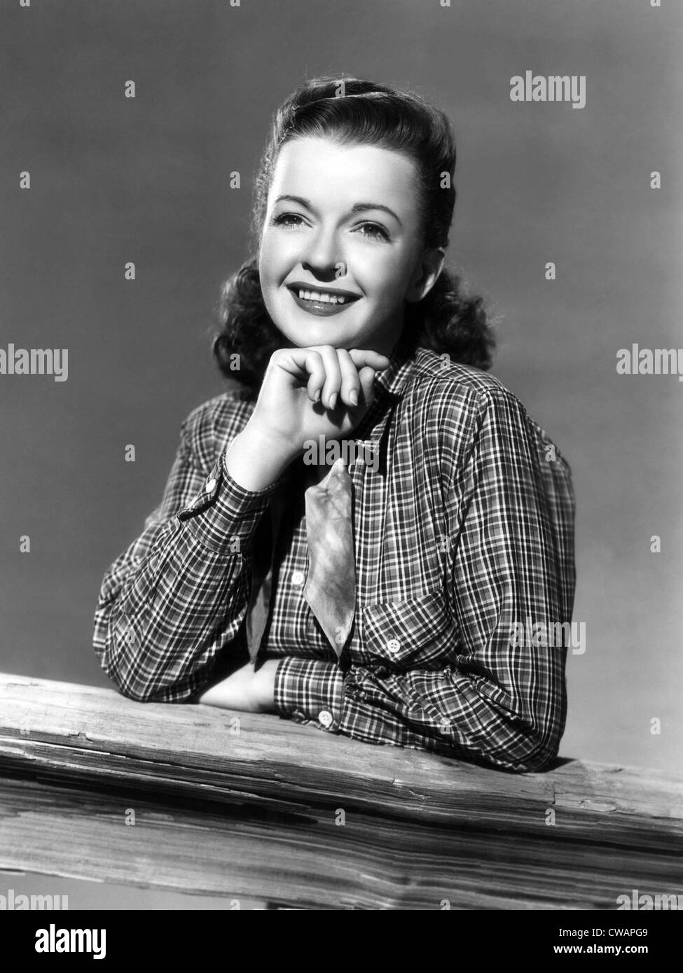Dale Evans (1912-2001), American actress, singer and wife of Roy Rogers, circa 1950s. Courtesy: CSU Archives/Everett Collection Stock Photo