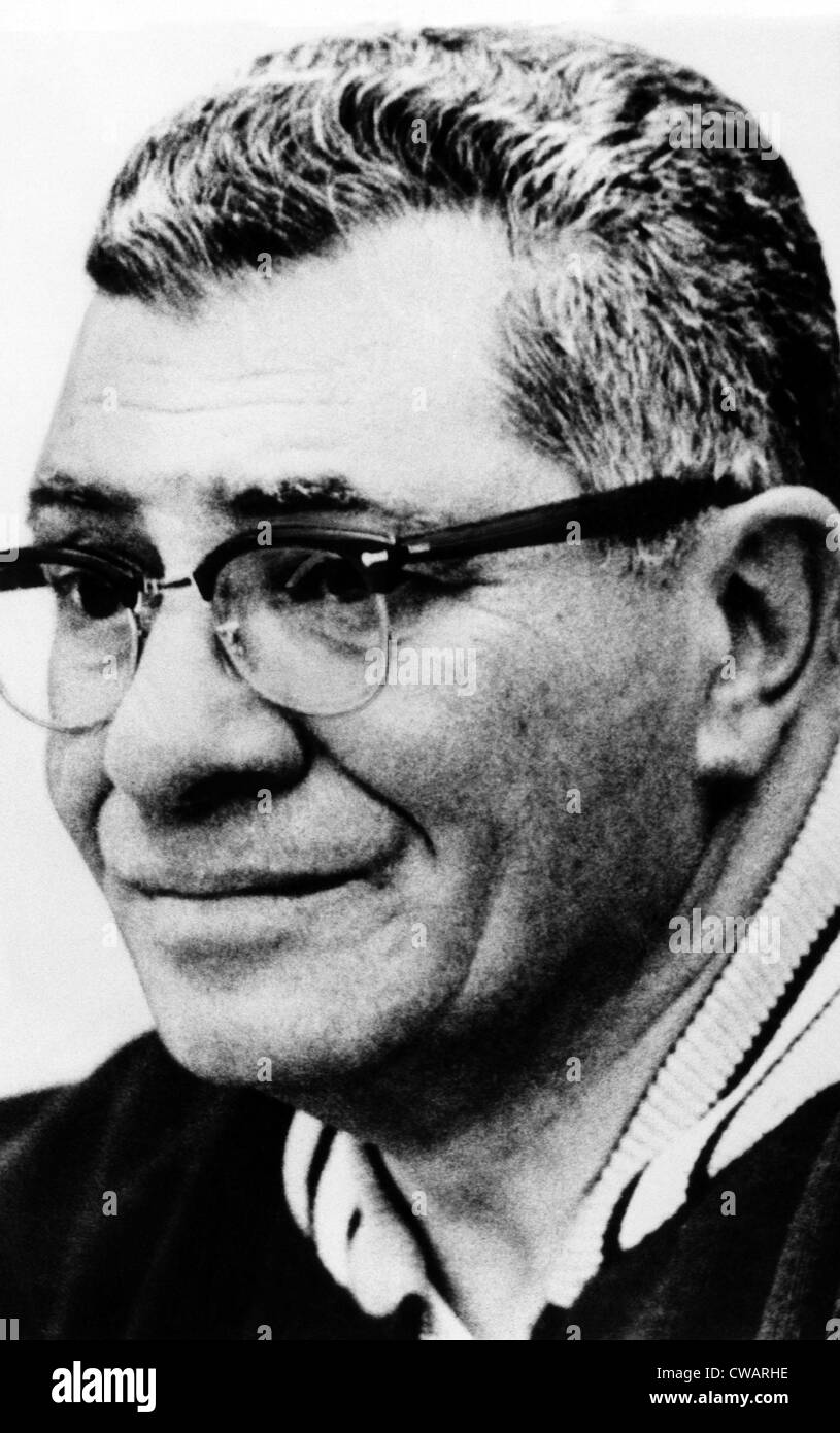 Vince Lombardi, (1913-1970), General manager of the Green Bay Packers and one of the most successful head coaches in the Stock Photo