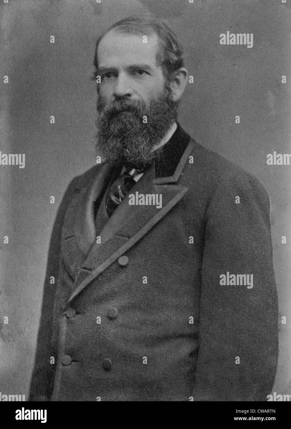 Jay Gould (1835-1892), amassed his wealth through buying, then selling, railroads, telegraph companies, and newspapers. His Stock Photo