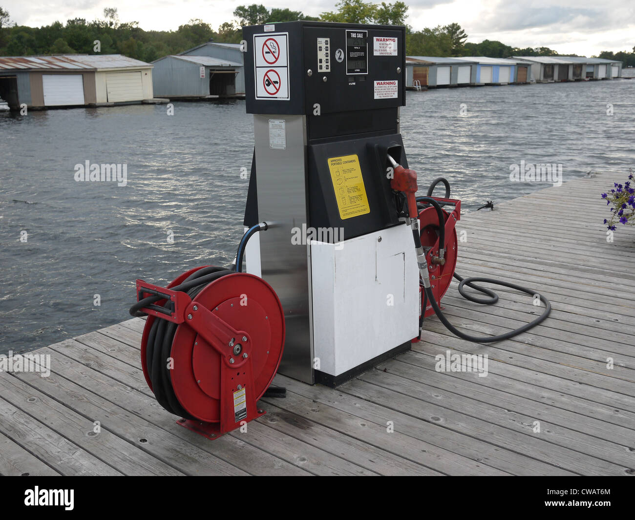 boat fuel fueling gas station Stock Photo Alamy