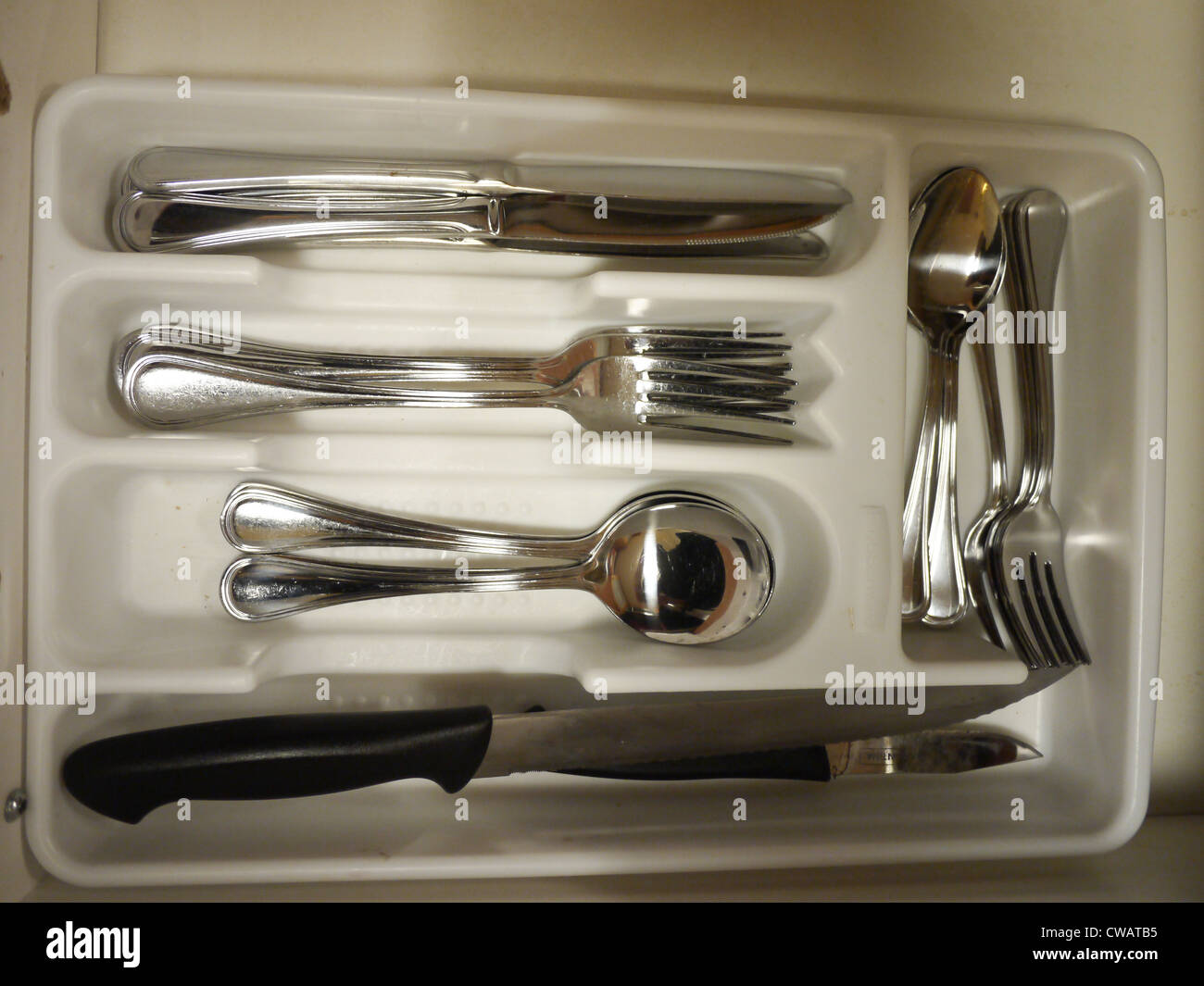 forks spoons knives knife kitchen drawer Stock Photo Alamy