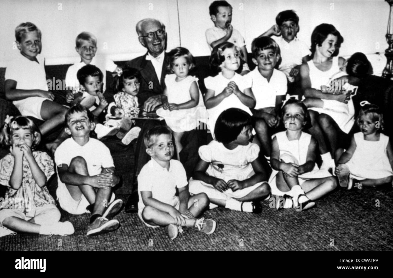 Joseph Kennedy and his grandchildren, 4/19/63. Courtesy CSU Archives / Everett Collection Stock