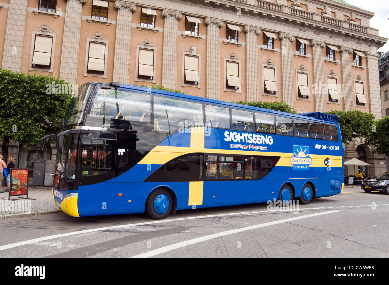 sightseeing bus tourist open top stockholm sweden buses trip trips