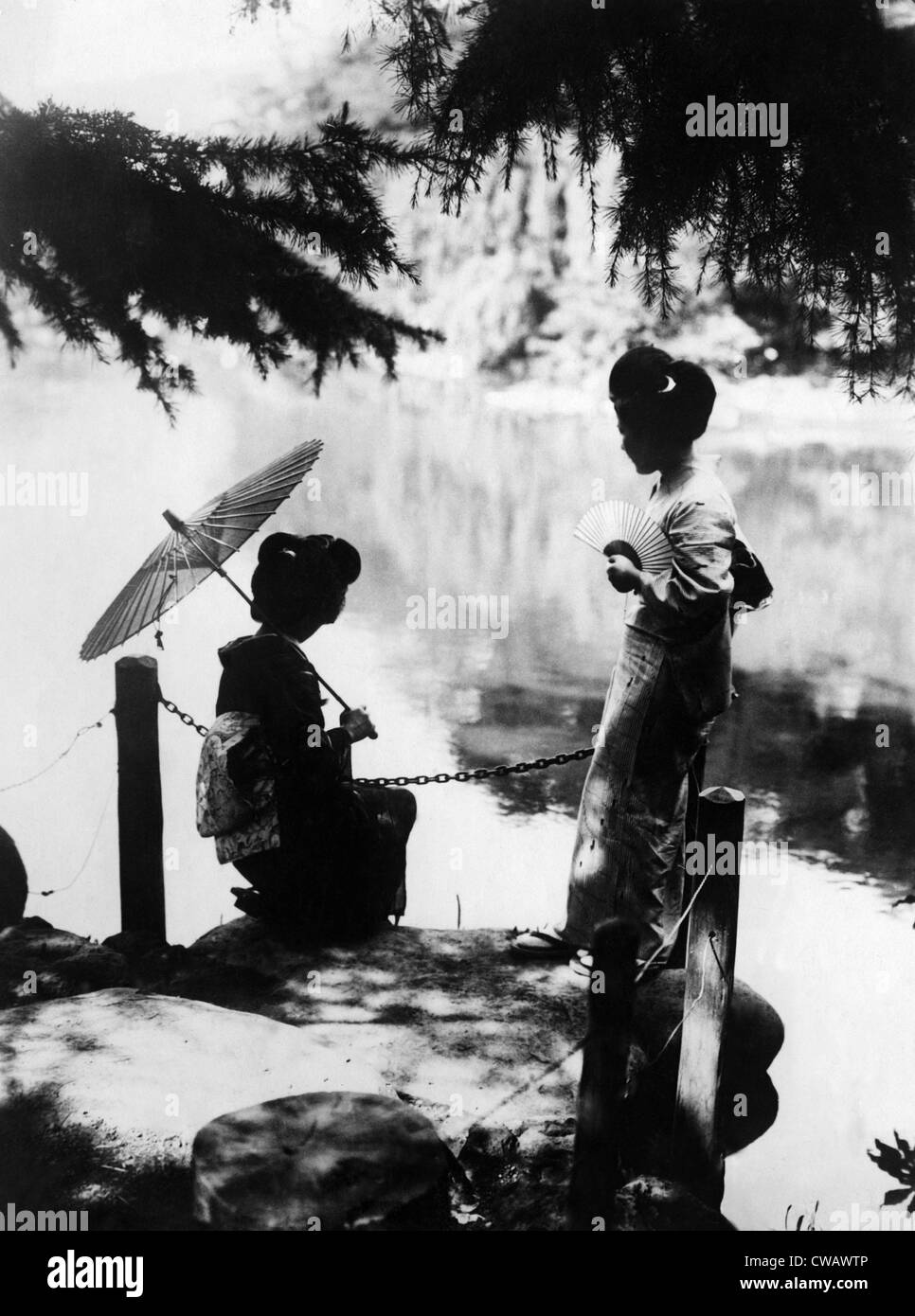 Japanese girls enjoy a summer day. ca 1927s. Courtesy: CSU Archives/Everett Collection. Stock Photo