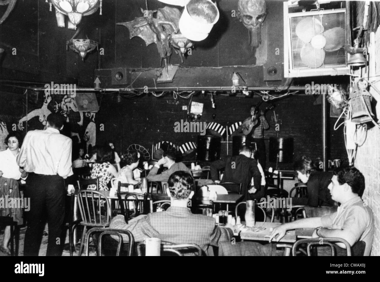 New York's Greenwich Village, Cafe Bizarre, 5/18/1963. Courtesy: CSU Archives / Everett Collection Stock Photo