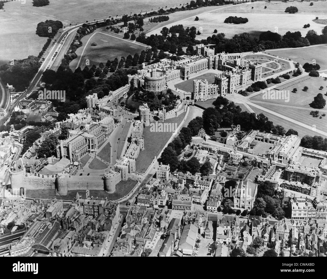 Windor Castle, Windsor, Berkshire England, ca. 1957. Courtesy CSU Archives/Everett Collection. Stock Photo