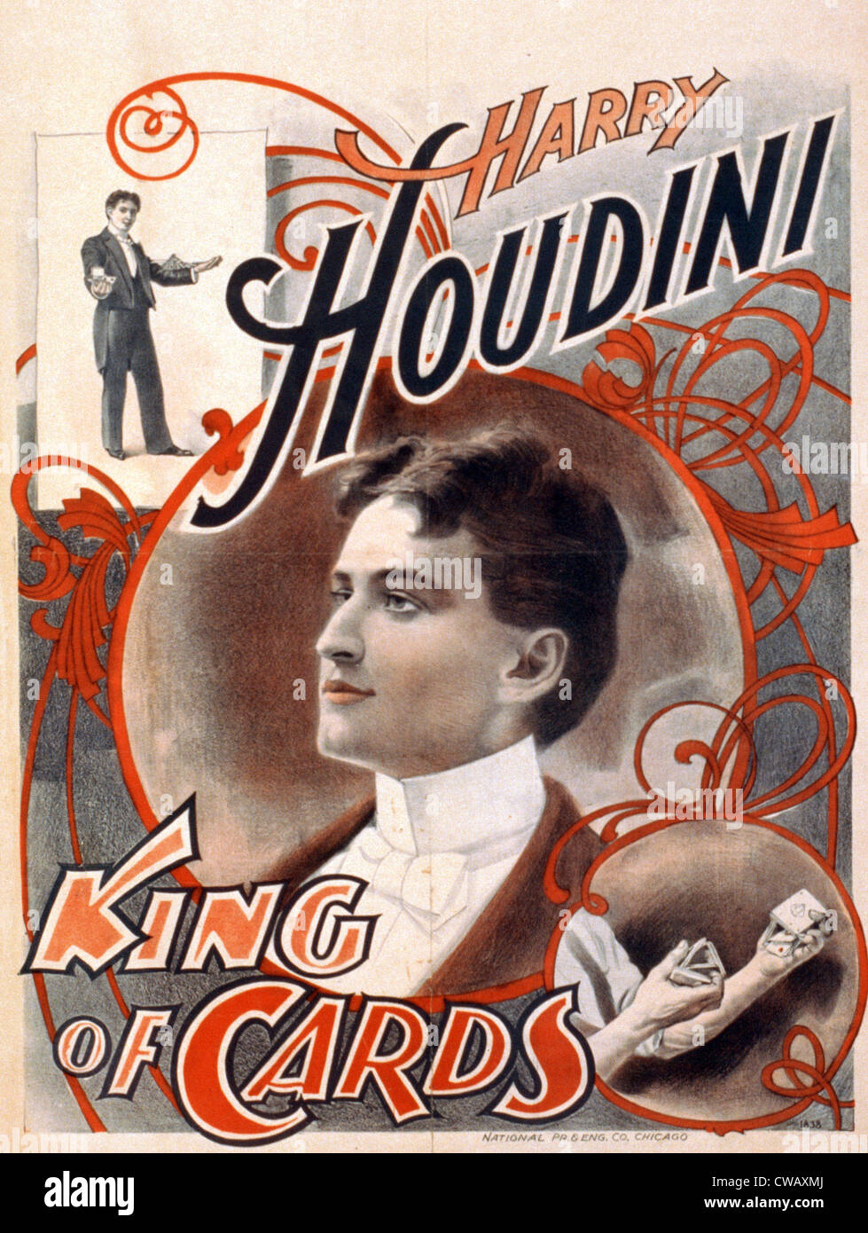 Photo of Poster,Harry Houdini,Genius of Escape,Orpheum Circuit,1923,Los Angeles