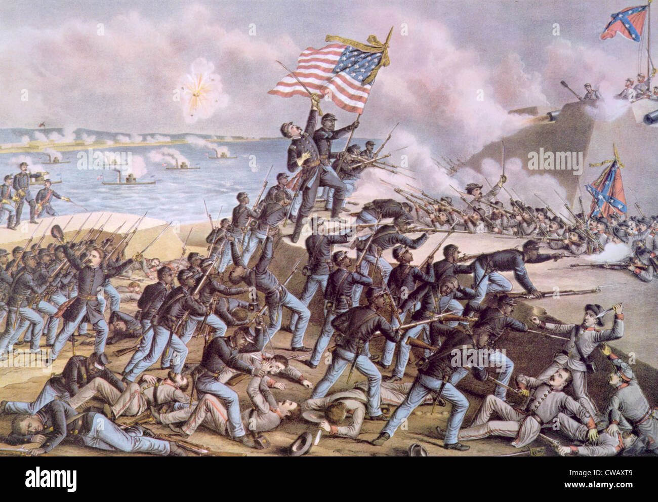 The Battle of Fort Wagner, July 18, 1863 Stock Photo