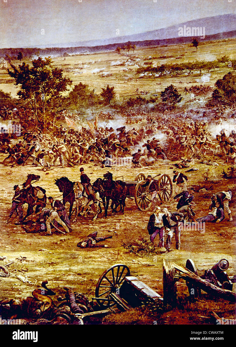 The Battle of Gettysburg, July, 1863 Stock Photo