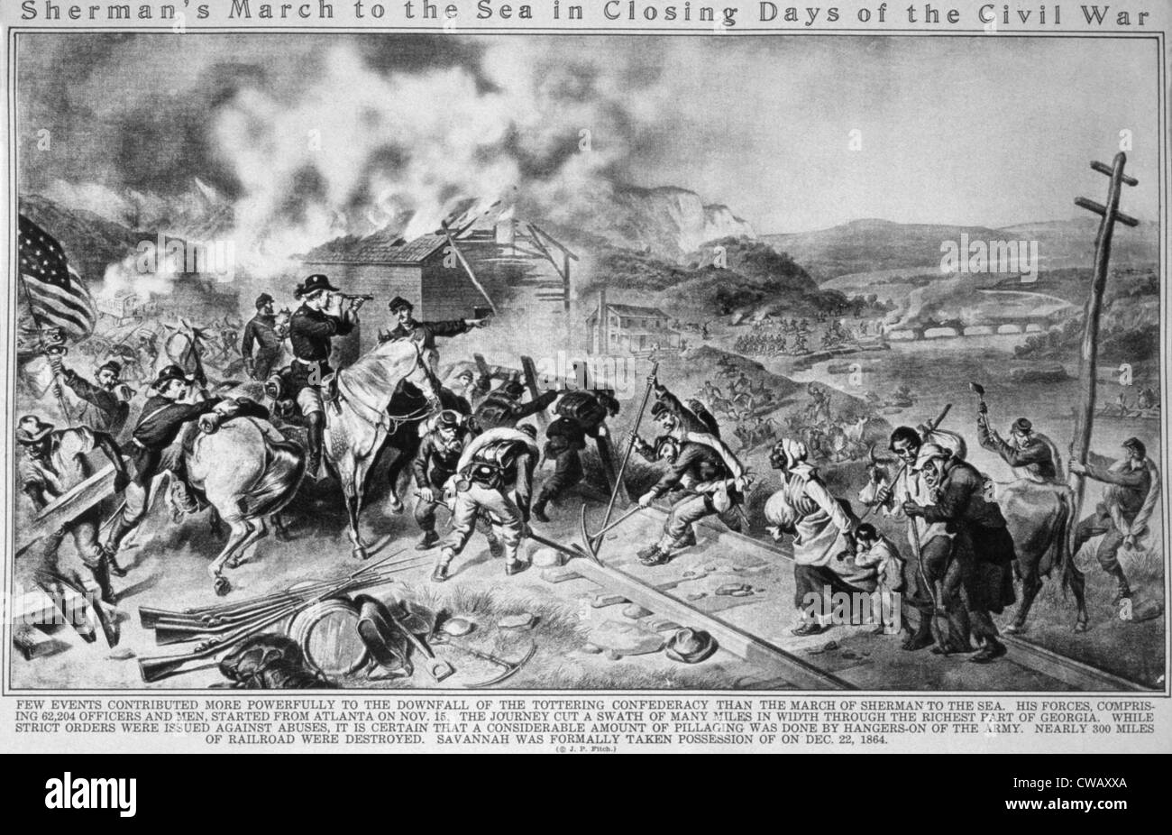 Sherman/'s March to the Sea Civil War Print Reproduction Fine Art Print
