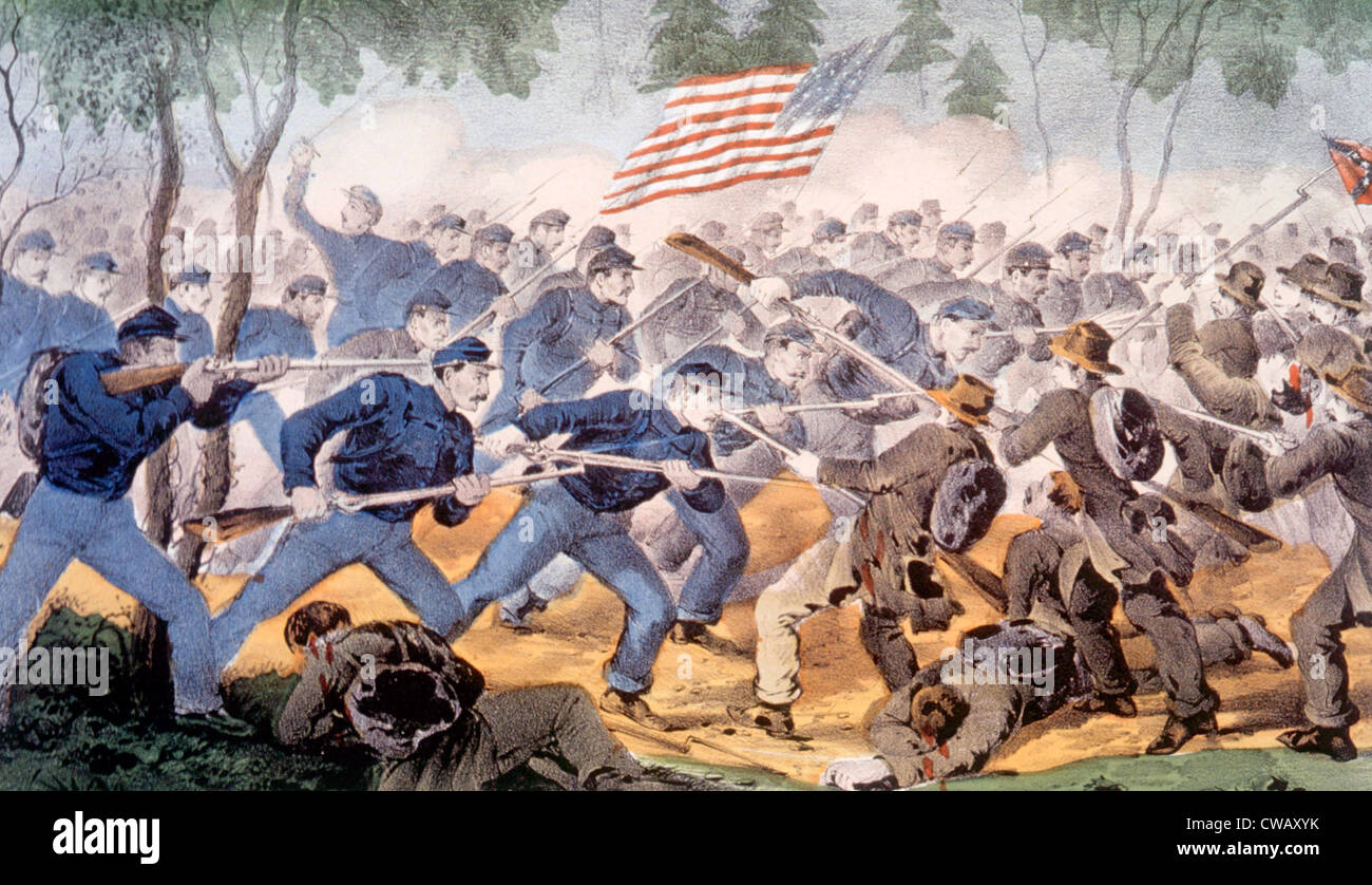 The Battle of Spotsylvania, May 12, 1864, by Currier & Ives Stock Photo