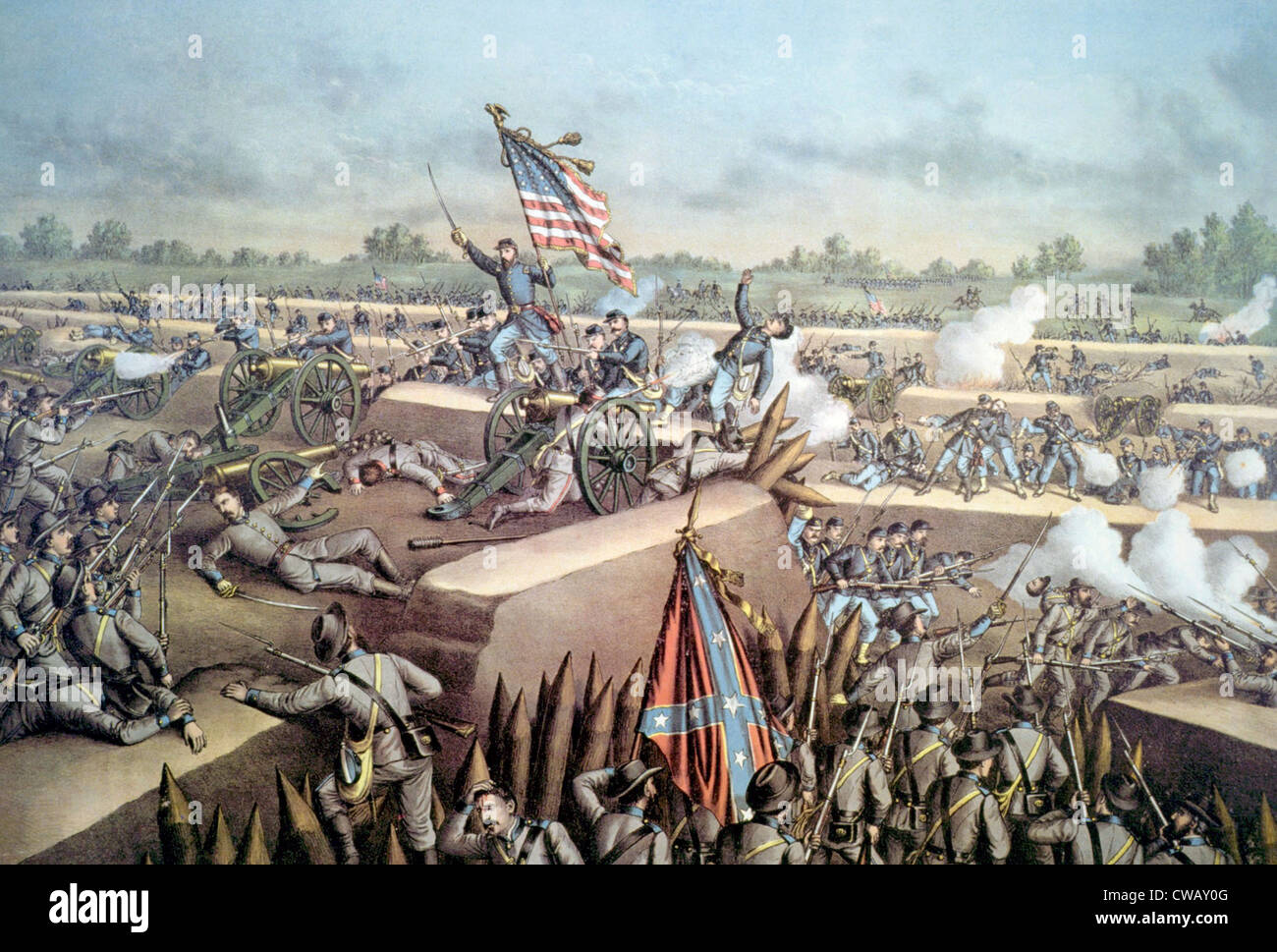 The Battle of Petersburg, the fall of Petersburg to Union troops, April ...