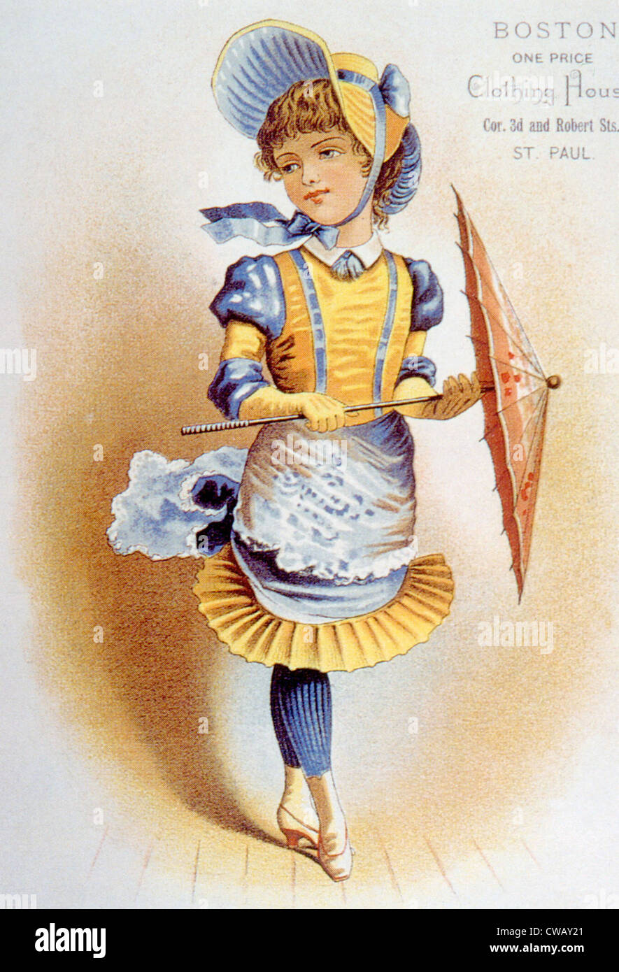 Children's fashion, circa 1890, from Boston One Price Clothing House, St. Paul. Photo: Courtesy Everett Collection Stock Photo