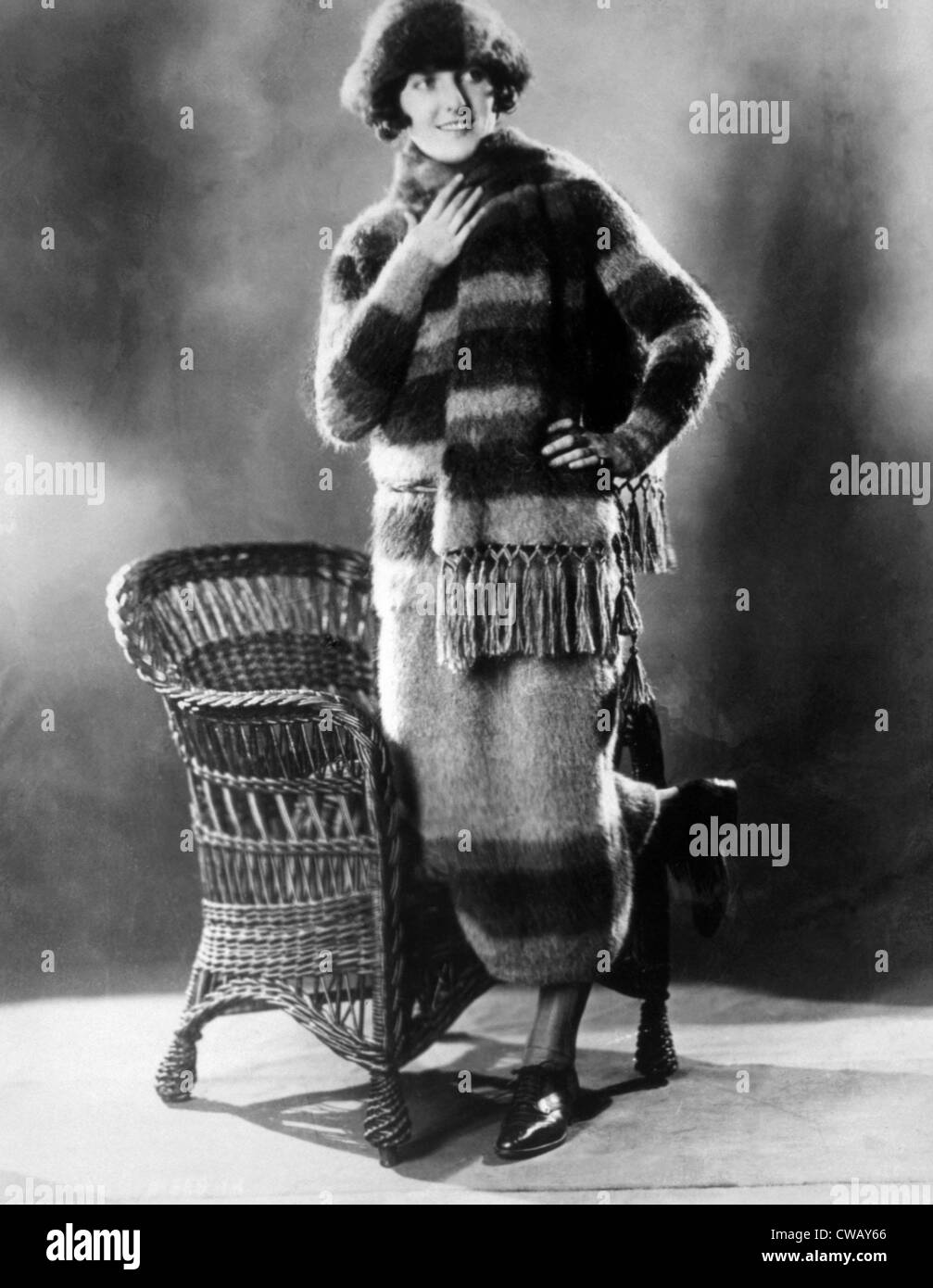 Skating outfit consisting of sweater, skirt, scarf, and hat, circa 1922. Photo: Courtesy Everett Collection Stock Photo