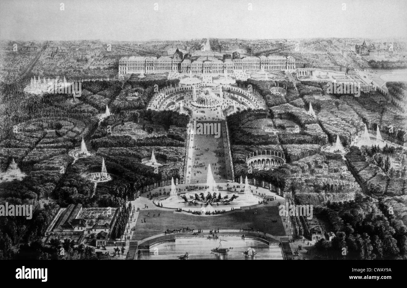 The Palace of Versailles, 19th century. Stock Photo