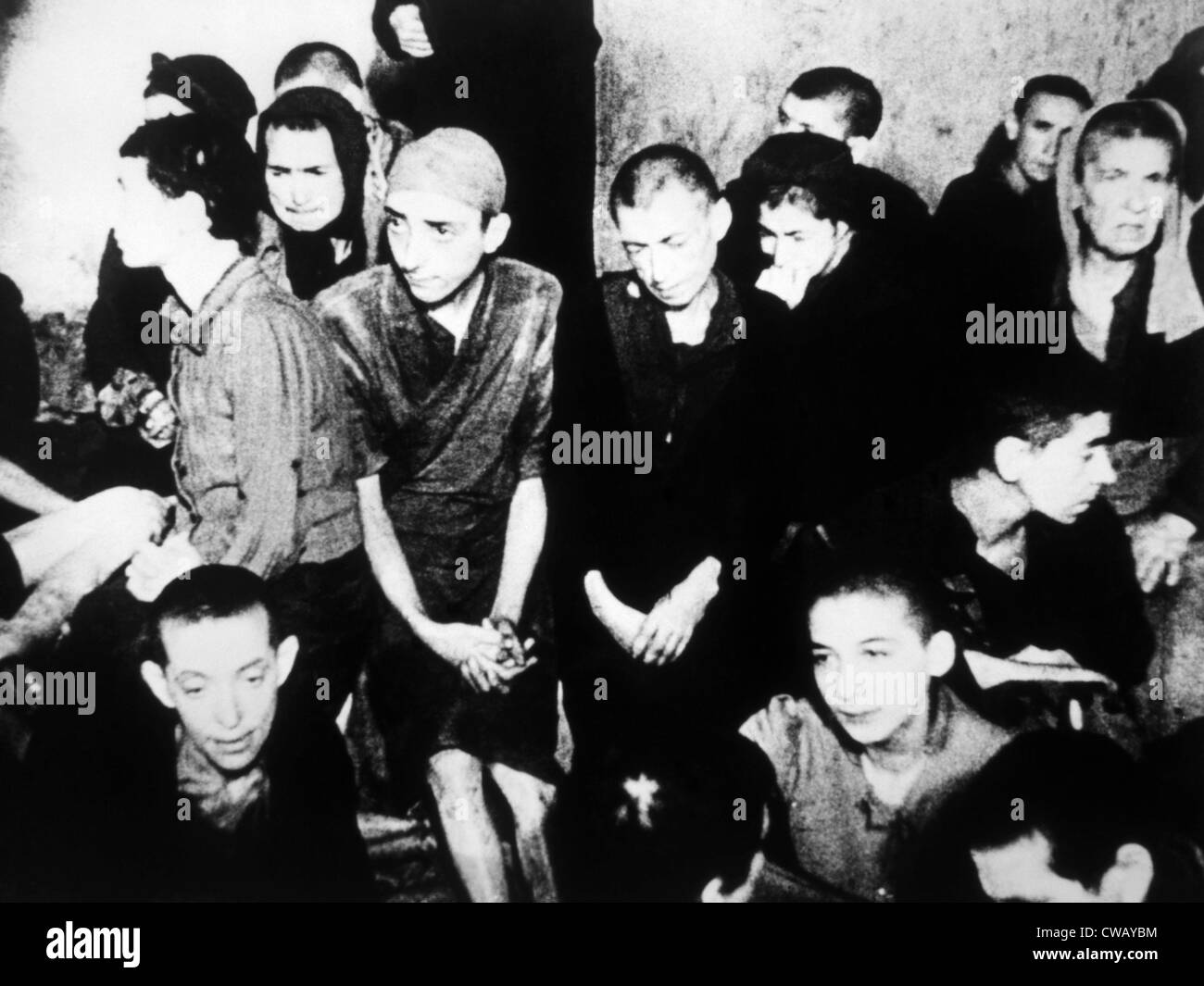 Concentration camp prisoners, ca. 1944 Stock Photo Alamy