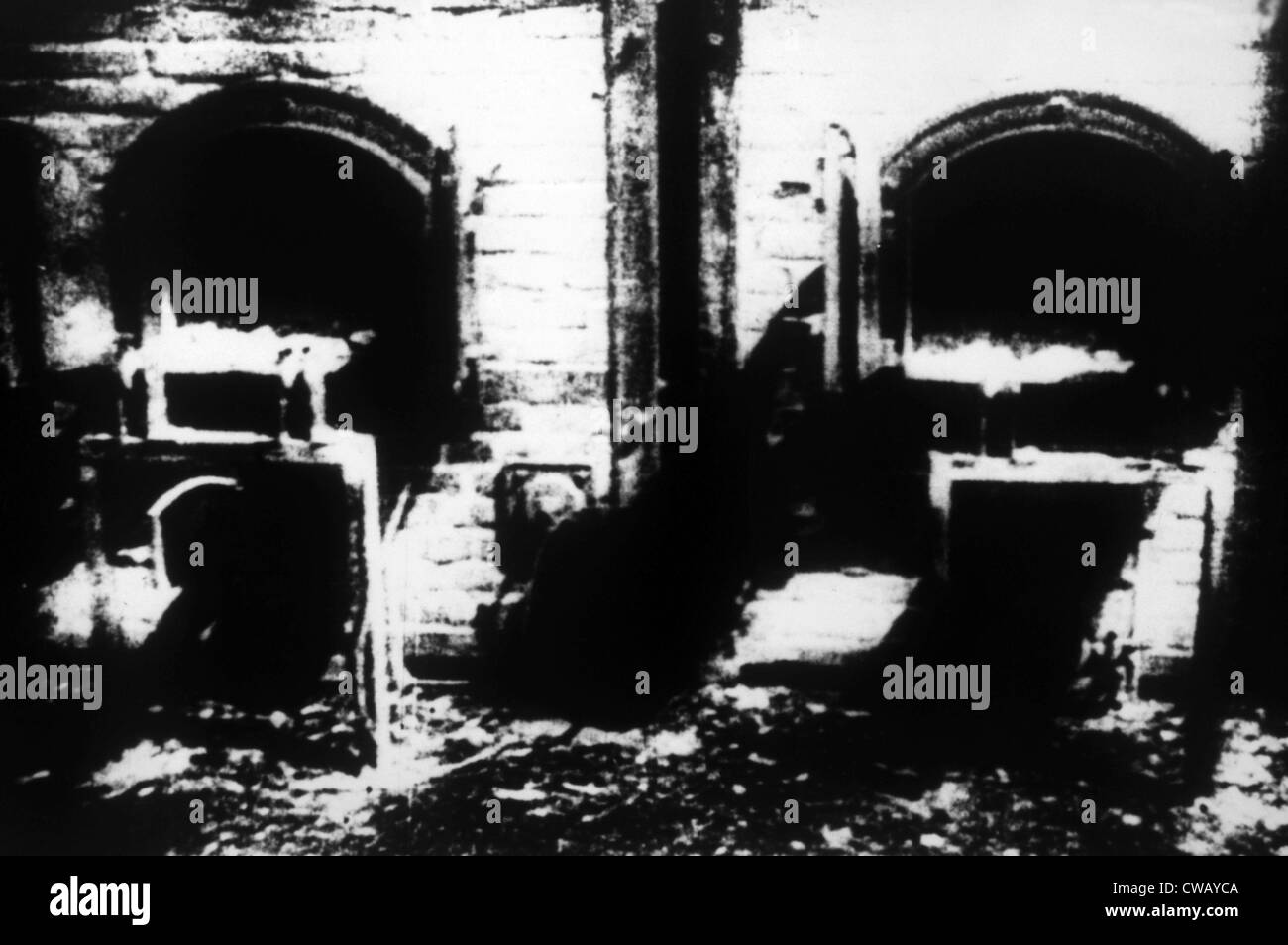 Concentration camp ovens, 1945 Stock Photo