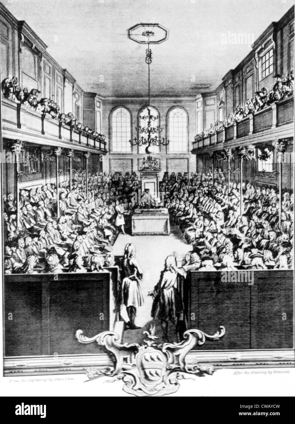 The House of Commons, 1742. Stock Photo