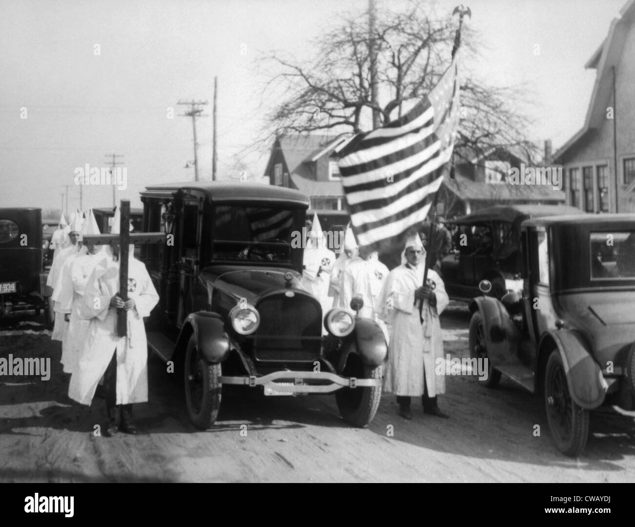 Ku Klux Klan parade in New York State, 1924 Stock Photo