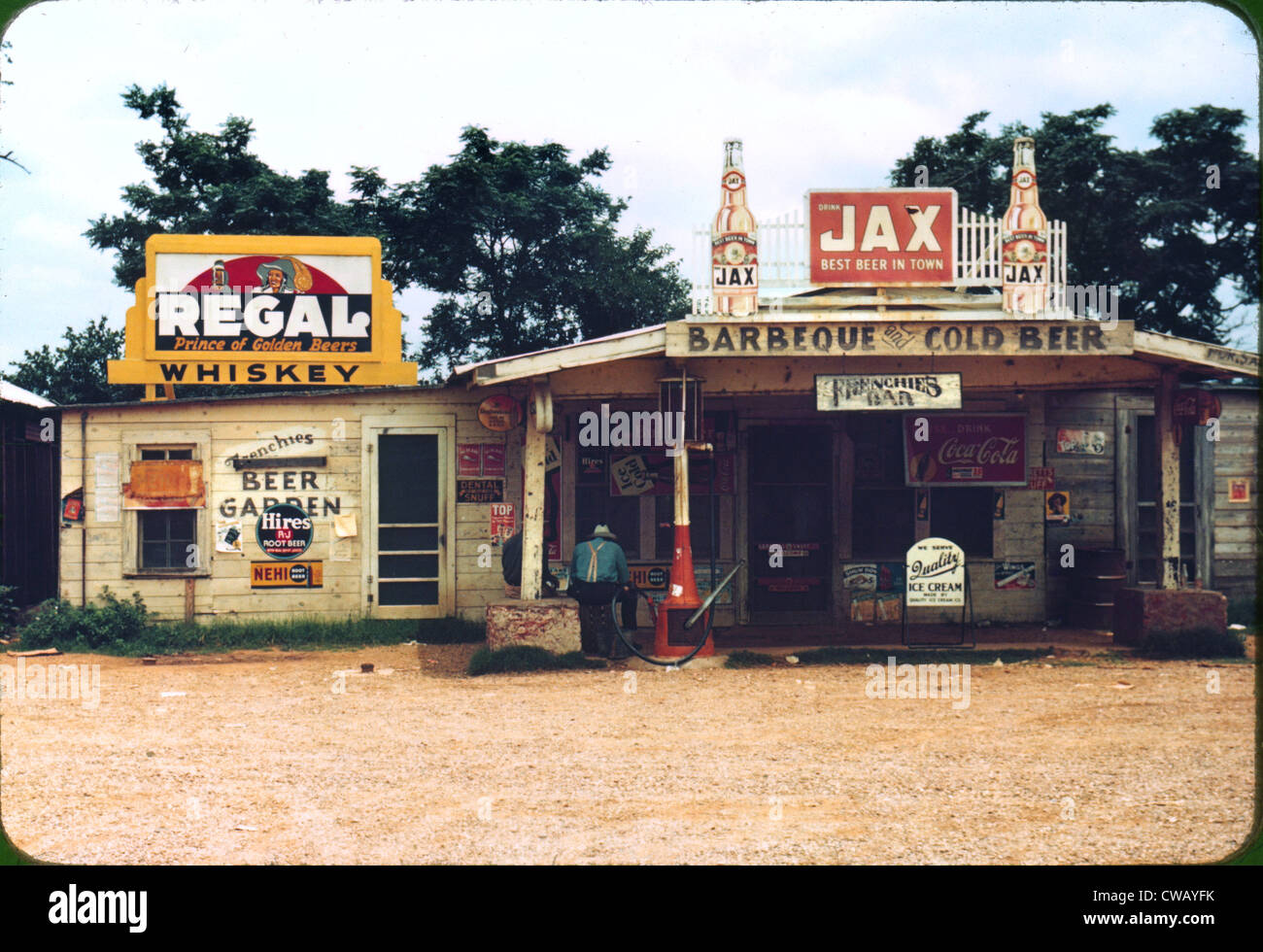 A cross roads store, bar, juke joint, and gas station in the cotton