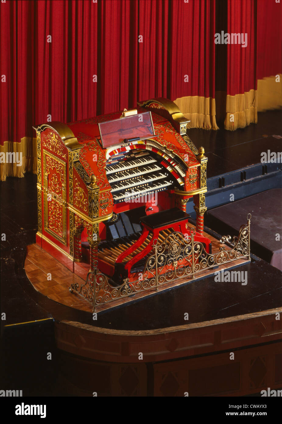 The Alabama Theatre, the organ, Birmingham, Alabama, erected in 1927, photograph circa 1990s. Stock Photo