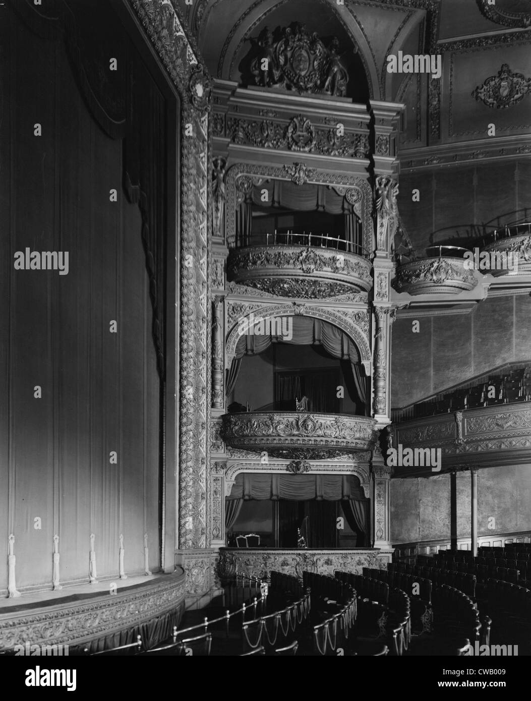 Seats in empty theater auditorium Black and White Stock Photos & Images ...
