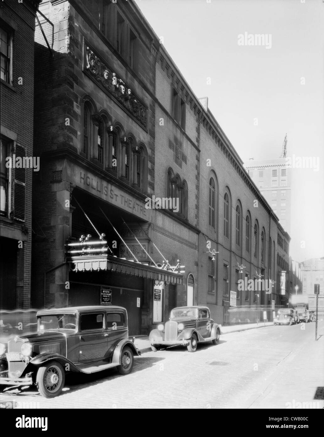 Movie Theaters, the Hollis Street Theater, exterior, constructed in 1885, photograph by Arthur C