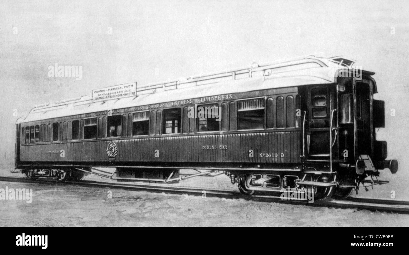 World War I, the railway car of Marshal Foch in which the Armistice was