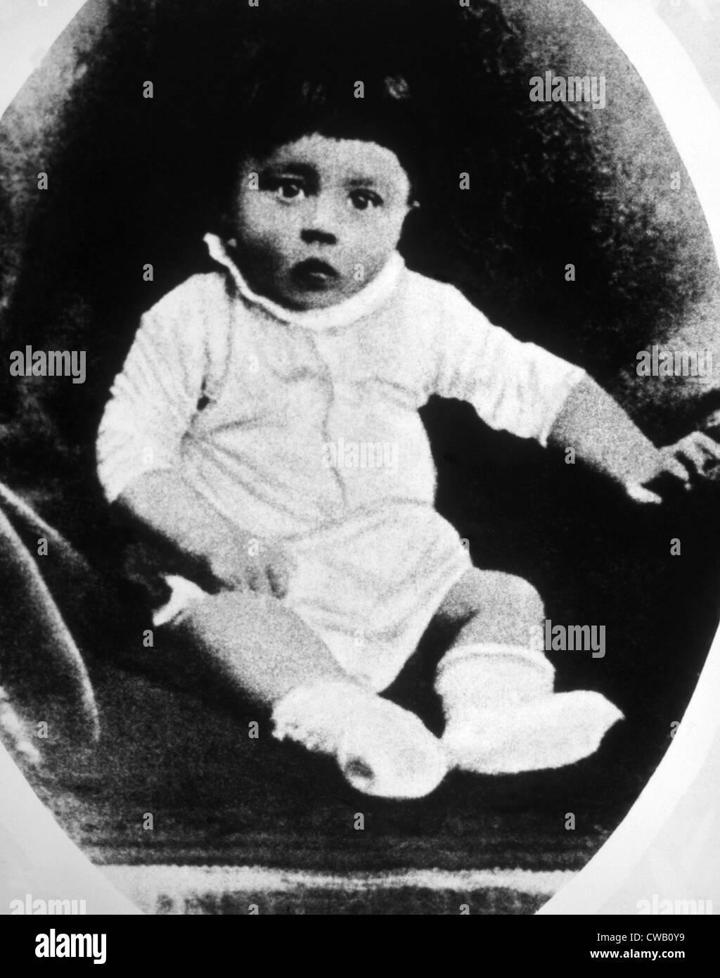 Adolf Hitler as a baby, photo taken by J.F. Klinger of Brauna, Austria, 1890 Stock Photo