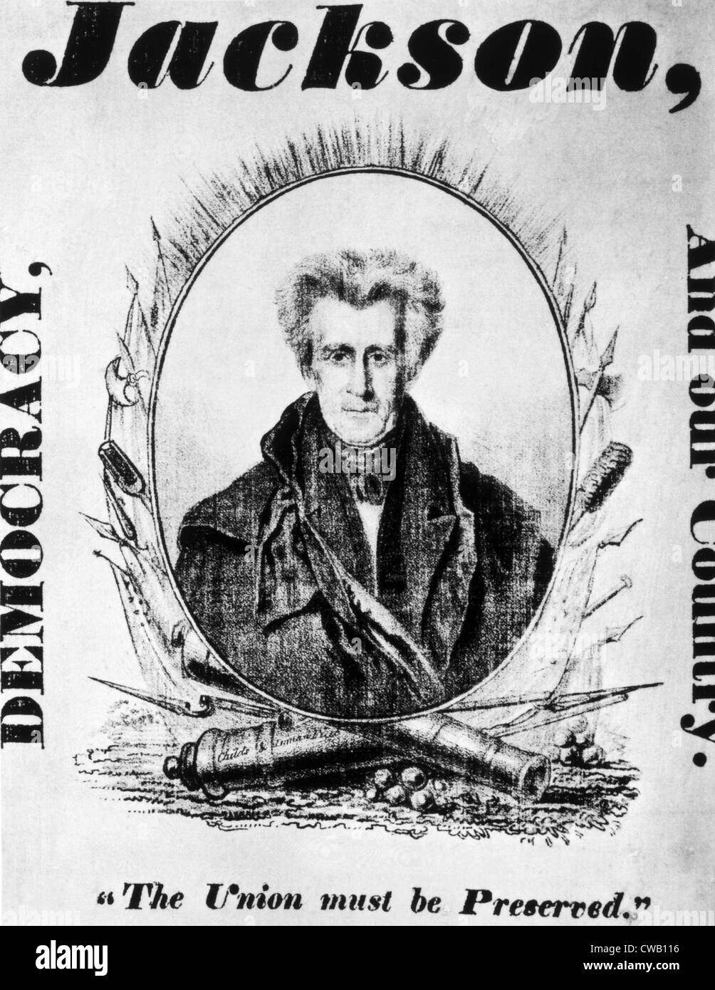 Andrew Jackson presidential campaign poster, 1832 Stock Photo