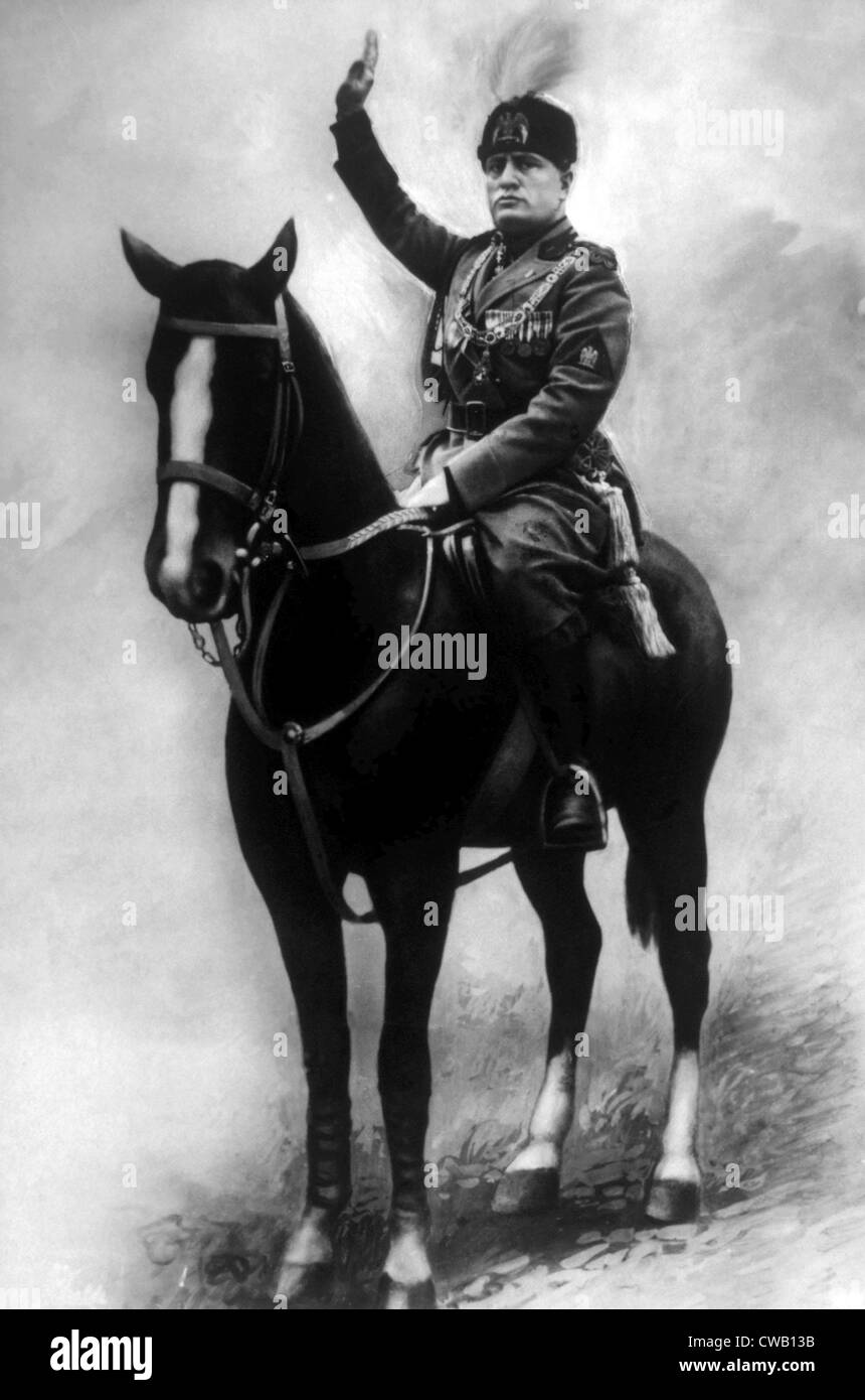 Benito Mussolini (1883-1945), leader of Italy from 1922-1943, circa 1930s Stock Photo