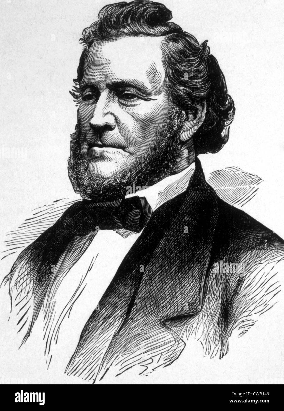 Brigham Young (1801-1877) engraving from 'Conquering the Wilderness,' 1883 Stock Photo