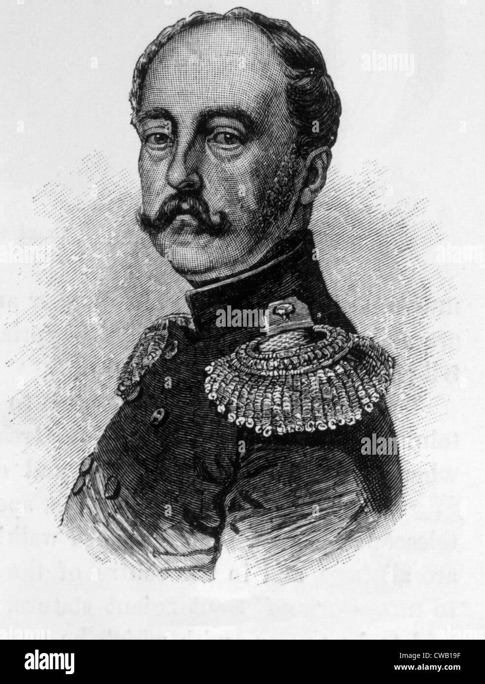 Czar Nicholas I (1796-1855), Czar of Russia (1825-1855), engraving 1886 Stock Photo