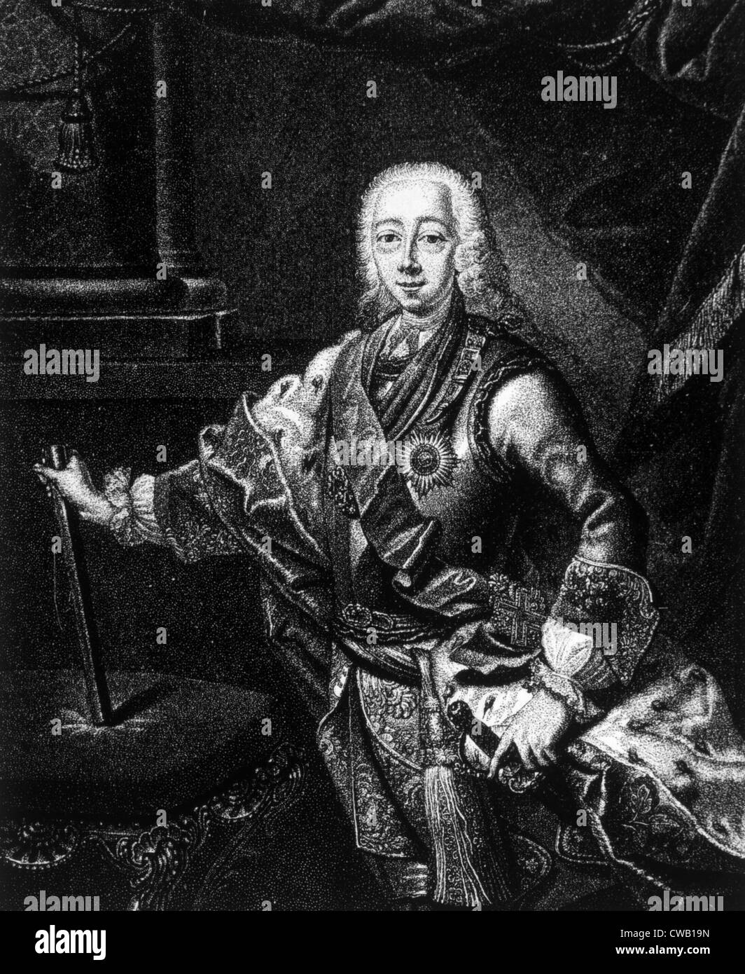 Czar Peter I (aka Peter the Great) (1672-1725), Czar of Russia (1682-1725) Stock Photo