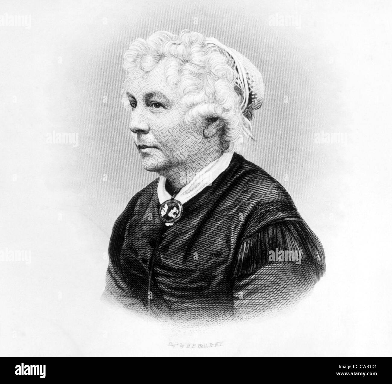 Elizabeth Cady Stanton, (1815-1902), American reformer and leader of the women's suffrage movement, c. 1868 Stock Photo